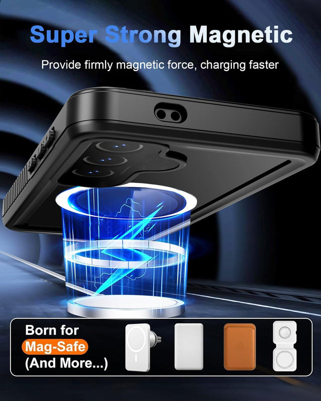 Redpepper Galaxy S25 Ultra cover impermeabile nero IP68