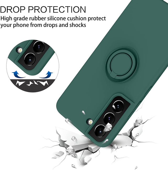 Redpepper Galaxy S22 Cover Anello Silicone Verde