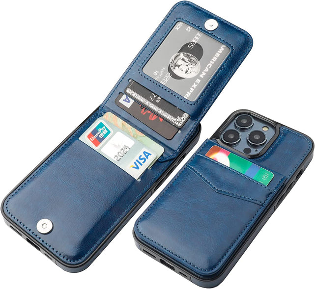 Redpepper Apple Cases 14 Pro Wallet Pelle 5 Carte Stand