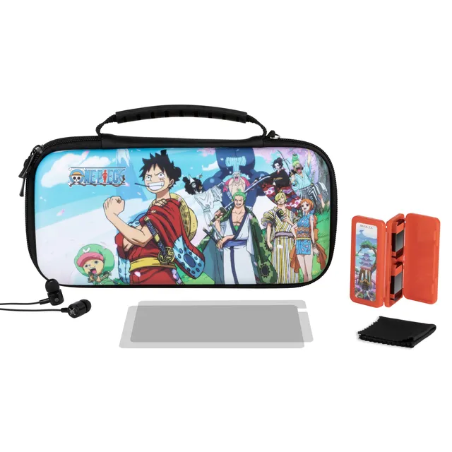 Konix kit accessori Switch minimalista nero custodia vetro auricolari