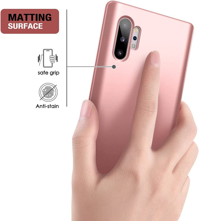 Redpepper Note 10 Plus Cover oro rosa con pellicola