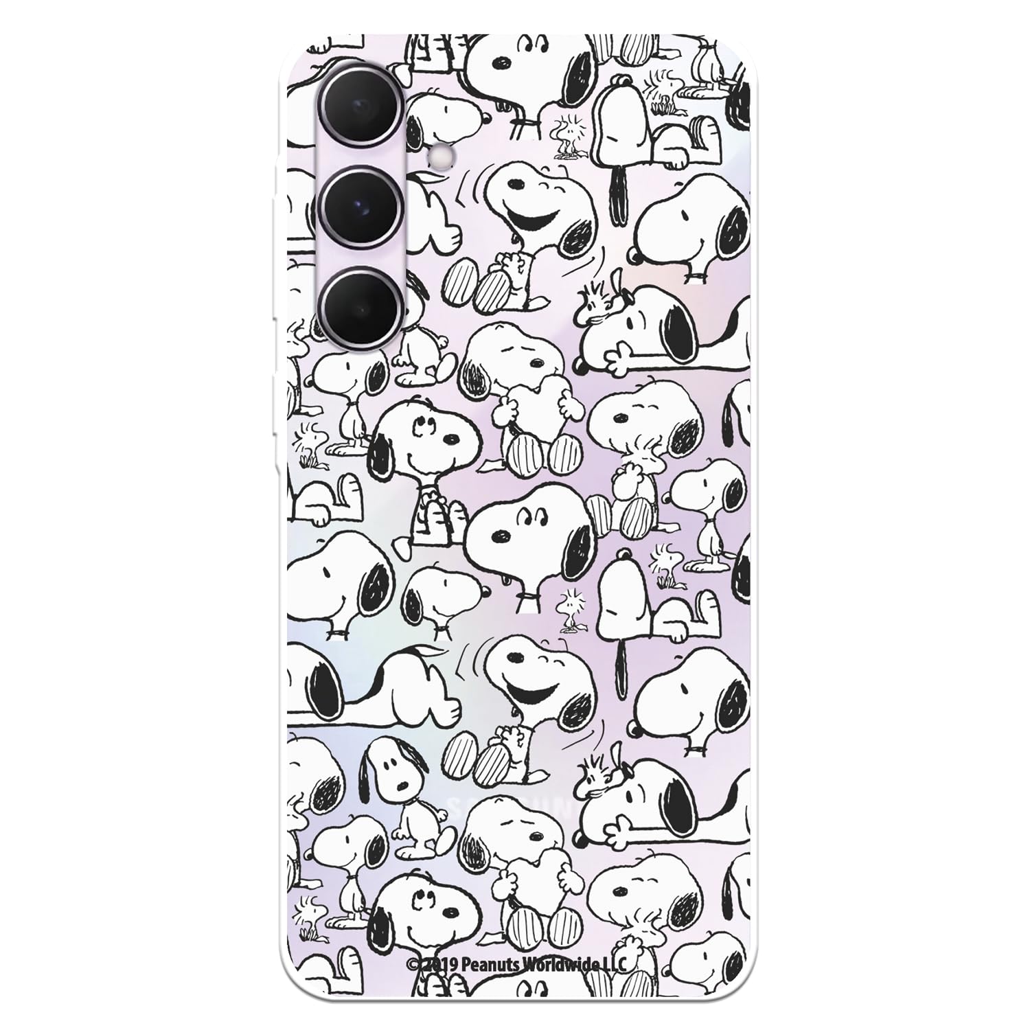 Licenze Ufficiali Galaxy A55 cover Snoopy Strisce silicone