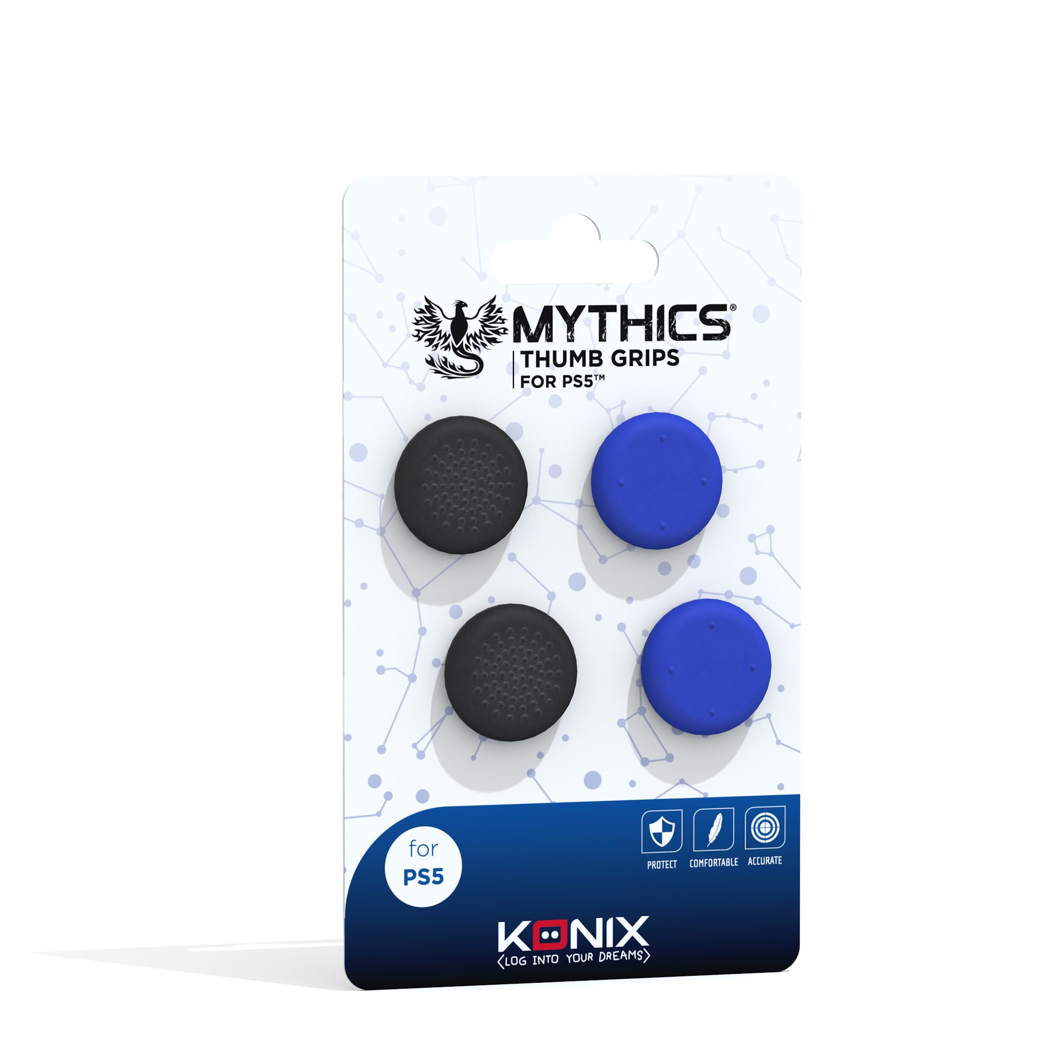 Konix Controllers Mythics grip joystick PS5 silicone 4 pz nero blu