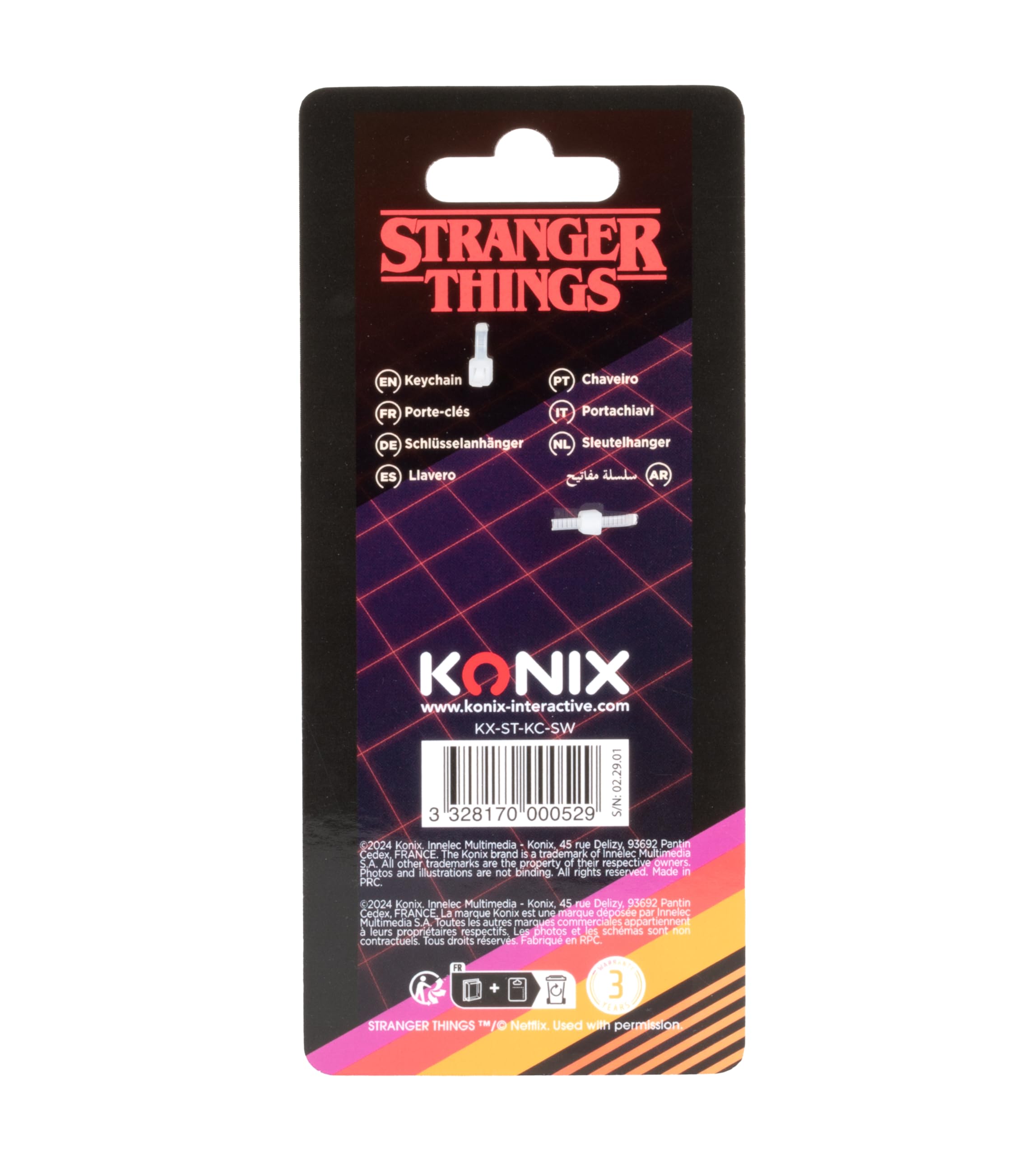 Konix Stranger Things Portachiavi Spada Metallo 4x4 cm