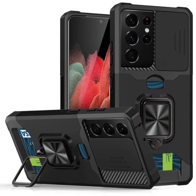 Redpepper Galaxy S21 cover armor con anello nero