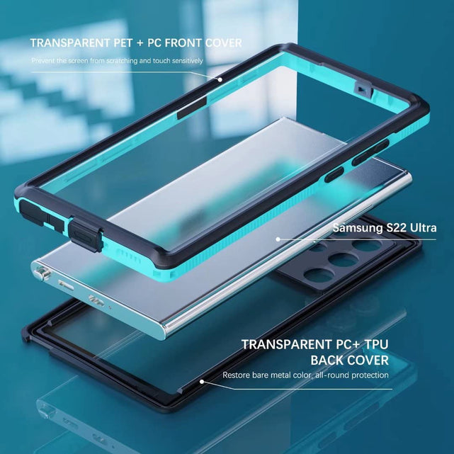 Redpepper Galaxy S22 Ultra custodia impermeabile blu