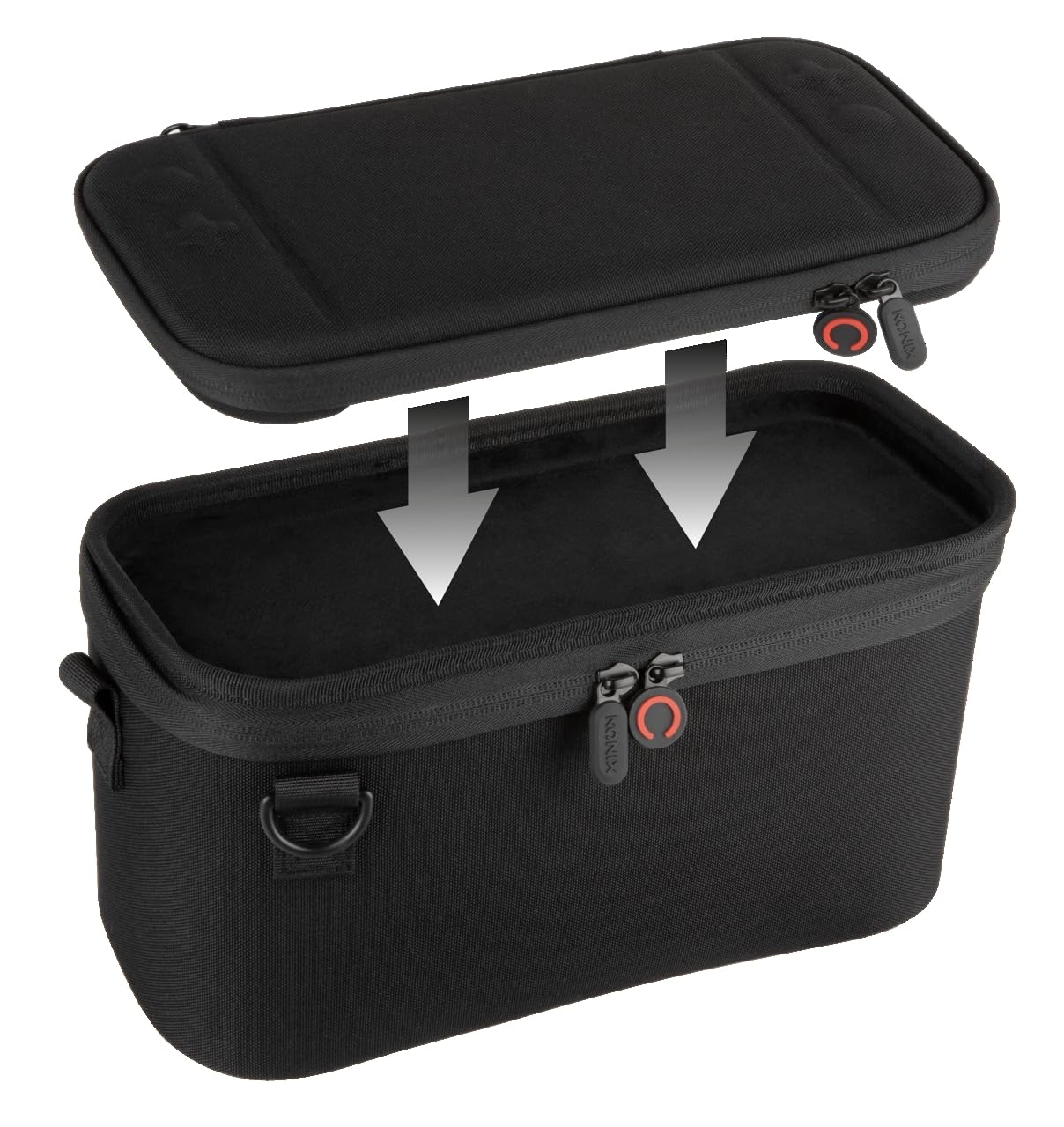 Konix Smart Carry Bag Switch 2 nera 10 giochi