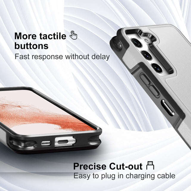 Redpepper Galaxy S22 custodia doppio strato grigio antishock