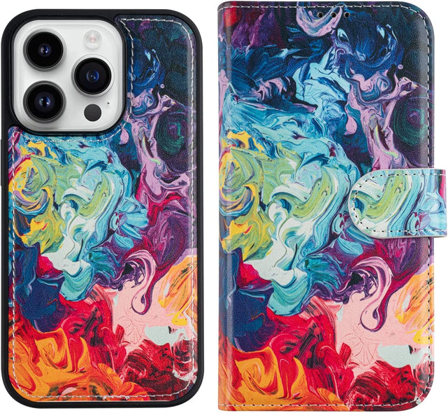 Redpepper iPhone 14 Pro cover portafoglio pelle 4 carte