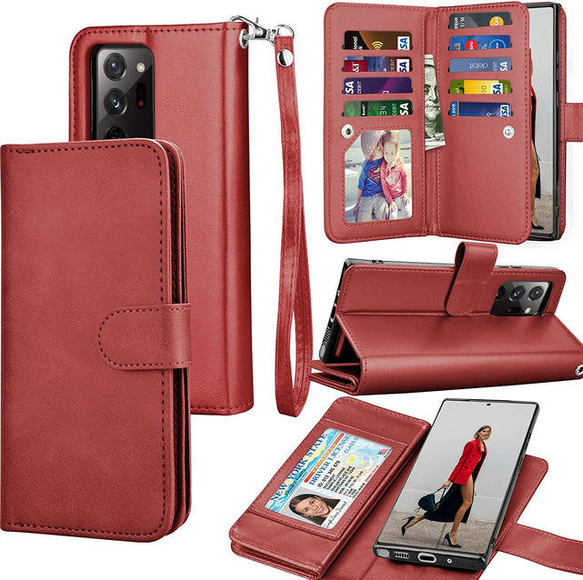 Redpepper Galaxy Note 20 Ultra custodia portafoglio nero 11 carte