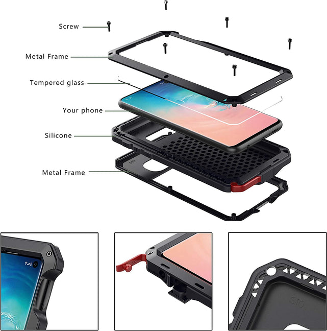 Redpepper Galaxy Cases S10e cover blindata con vetro integrato