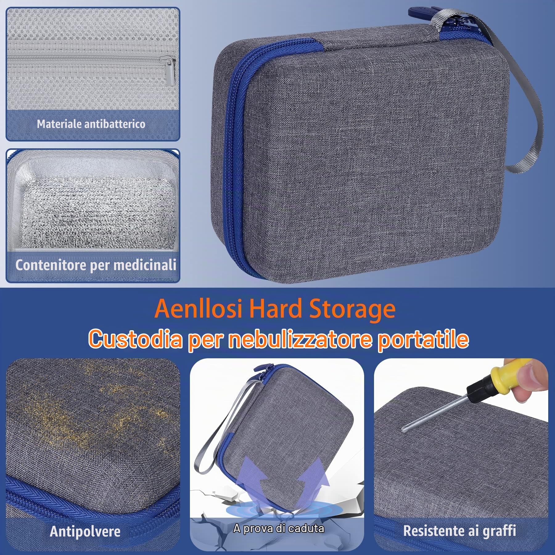Aenllosi Health Care custodia aerosol Meowyn EVA rigida nera