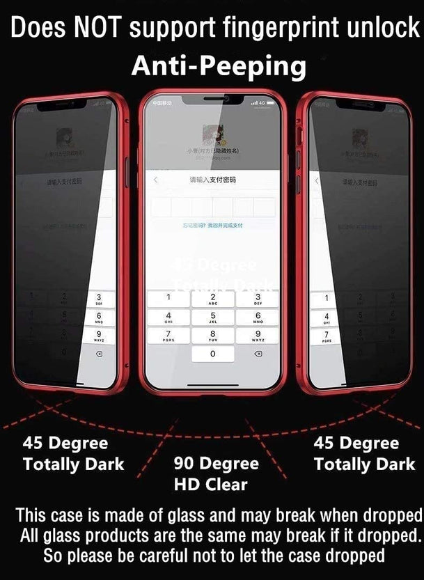 Redpepper Galaxy S20 Ultra Custodia Vetro Privacy Magnetica