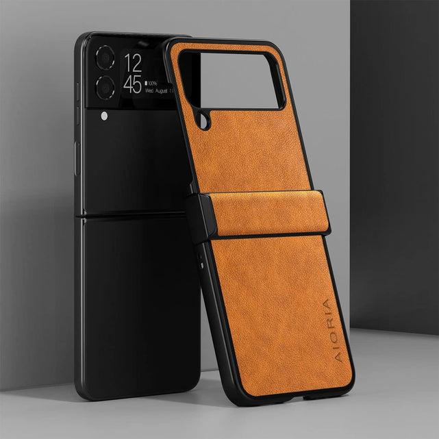Redpepper Z Flip 4 custodia pelle PU arancione retro