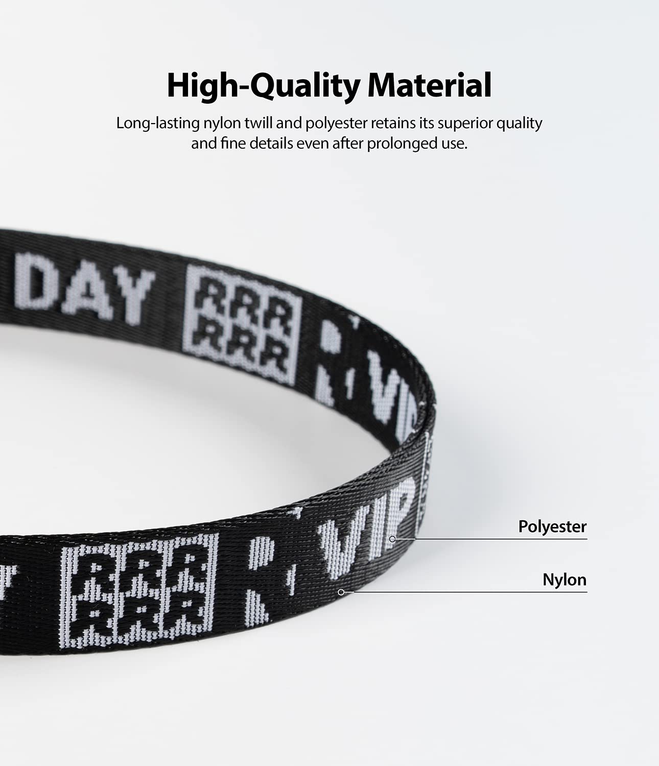 Ringke Strap Ticket Band 2 tracolla nylon nero regolabile