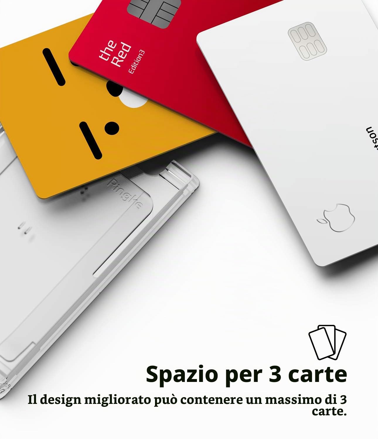 Ringke Slot Card Holder porta carte adesivo Clear Mist 2 pezzi