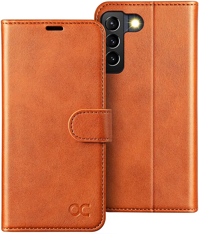 Redpepper Galaxy S22 cover pelle nera libro portafoglio stand