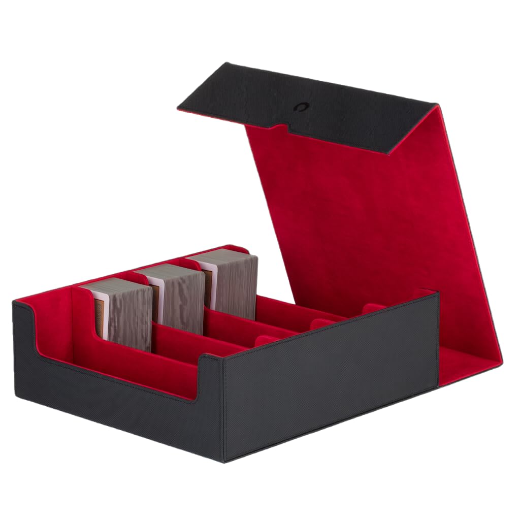 Konix Deckbox 4 Scomparti 63x88 mm Nero per Carte TCG