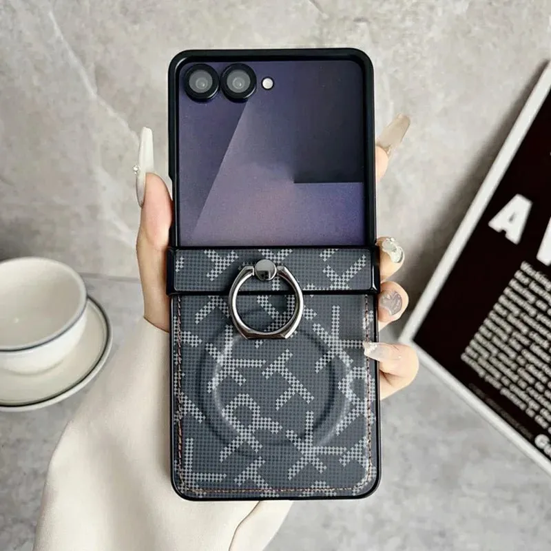 Redpepper Z Flip 8 cover pelle anello kickstand