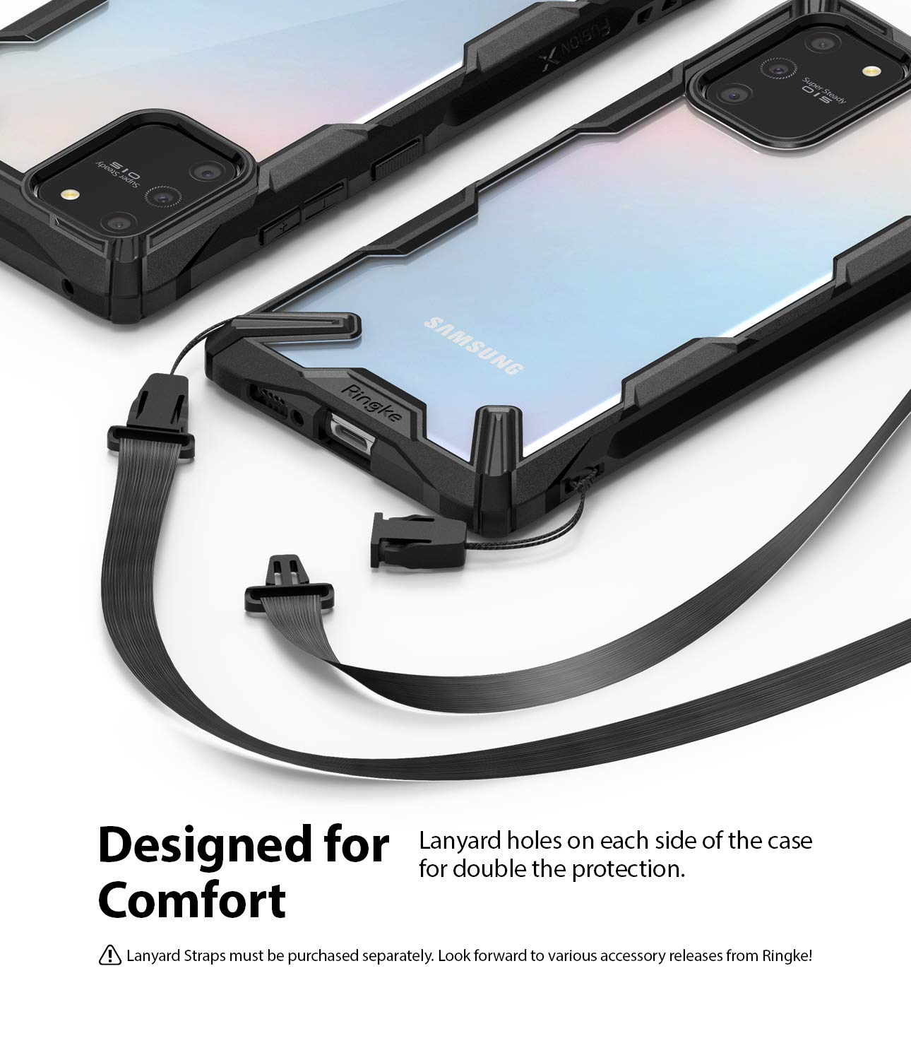 Ringke Fusion-X Cover Galaxy S10 Lite Nero trasparente antiurto