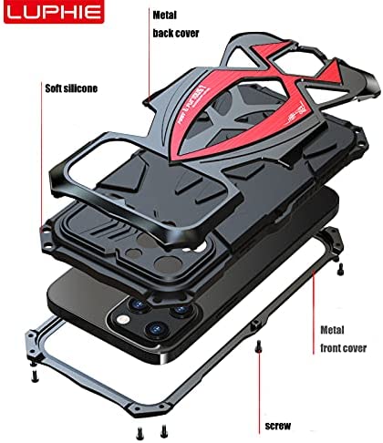 Redpepper Apple Cases iPhone 13 Pro Max cover armor nero rosso