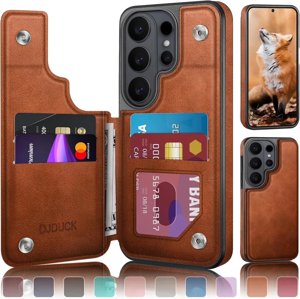 Redpepper Galaxy S26 Ultra Cover Portafoglio Pelle Marrone Chiaro