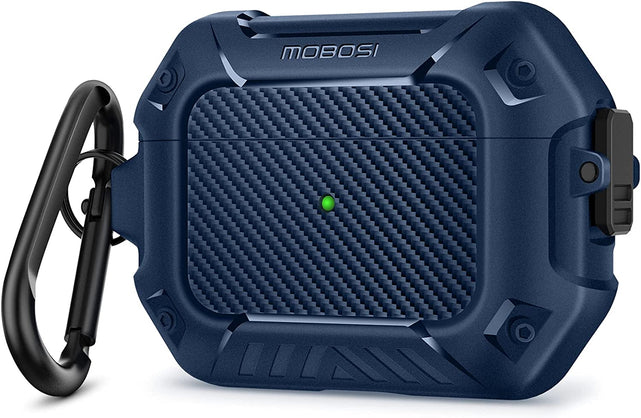 Redpepper Airpods Cases AirPods Pro custodia nera antishock moschettone