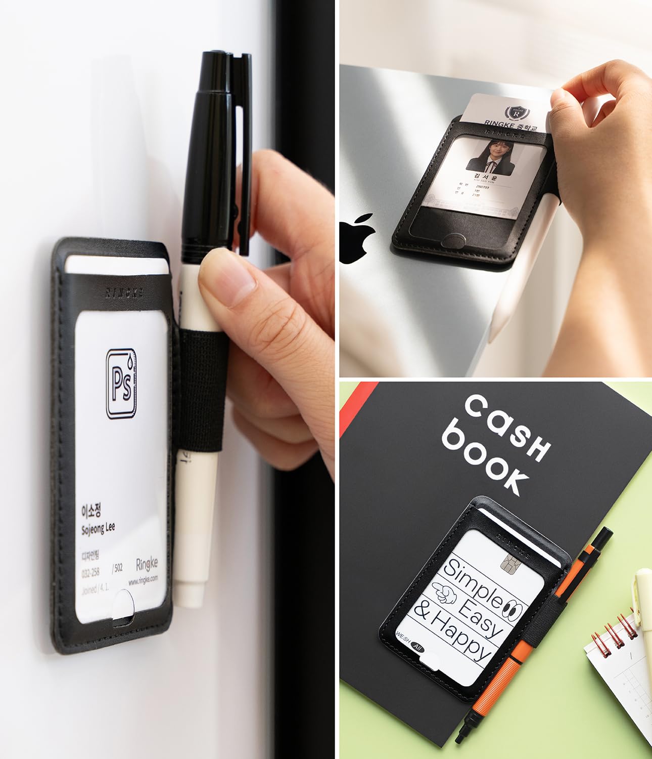Ringke Pen Accessories Portapenne Adesivo L Ecopelle Black