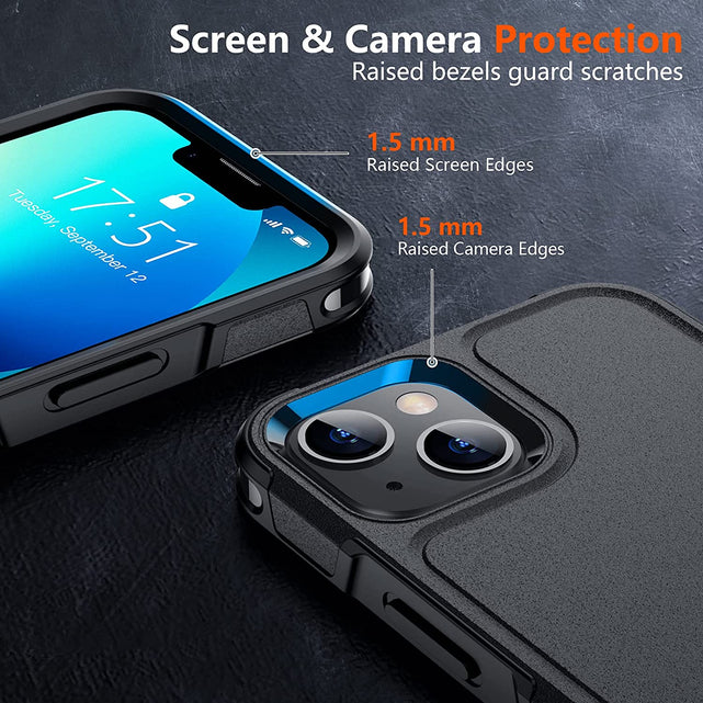 Redpepper Apple Cases iPhone 13 cover militare opaca con vetro
