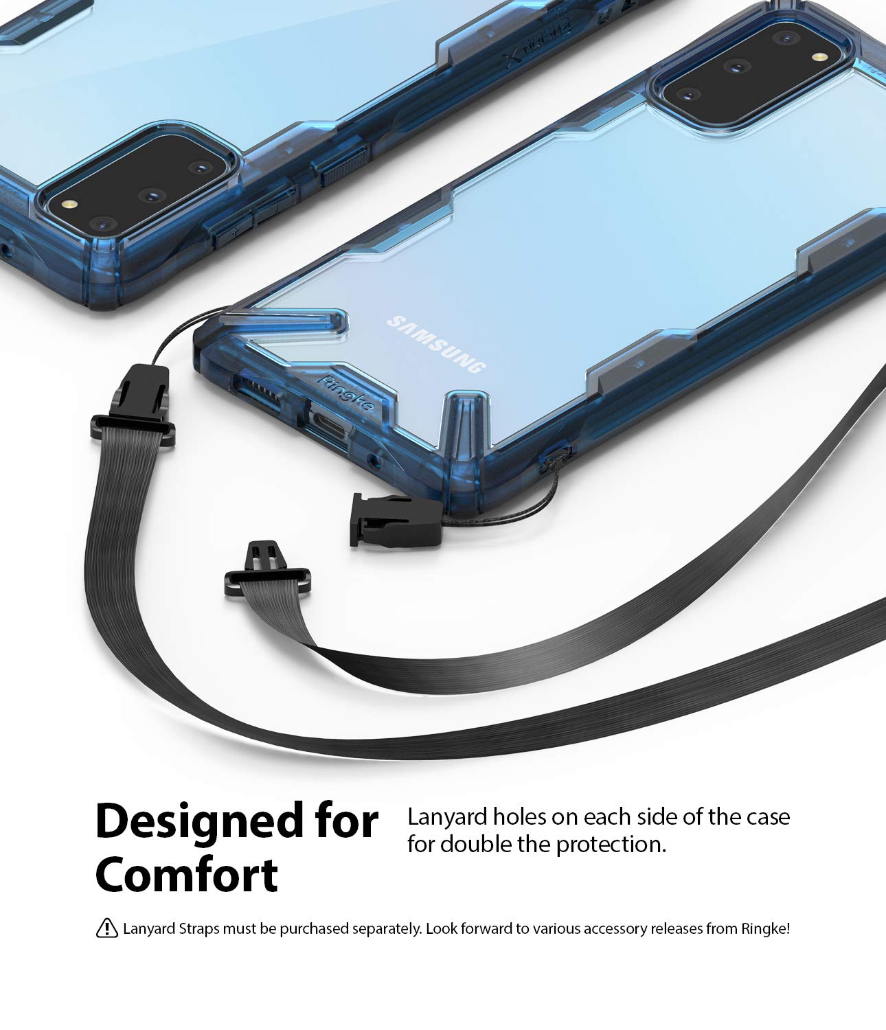Ringke Fusion-X Galaxy S20 Cover Trasparente Space Blue