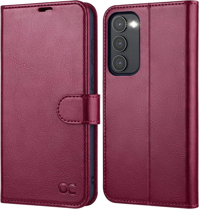 Redpepper Galaxy Cases S23 Plus cover portafoglio pelle nera RFID