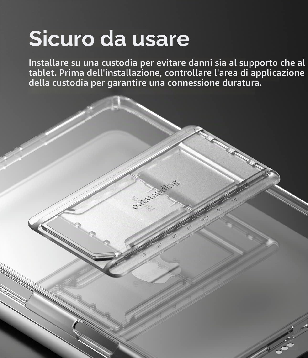 Ringke Stand iPad supporto tablet Clear Mist 8-13"