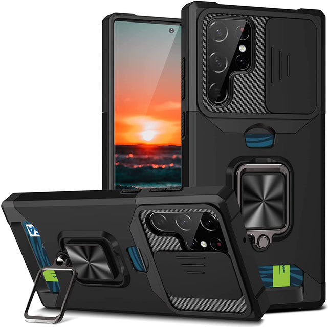 Redpepper Galaxy Cases S22 Ultra Cover Antishock Anello Carte