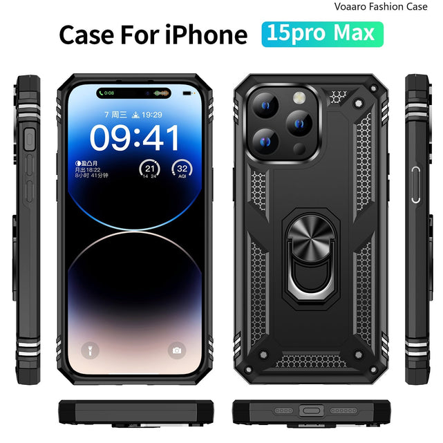 Redpepper Apple Cases iPhone 15 cover magnetica con anello nero