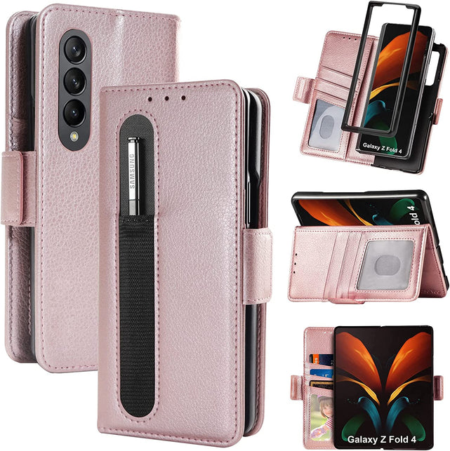 Redpepper Galaxy Z Fold 4 cover portafoglio pelle con penna