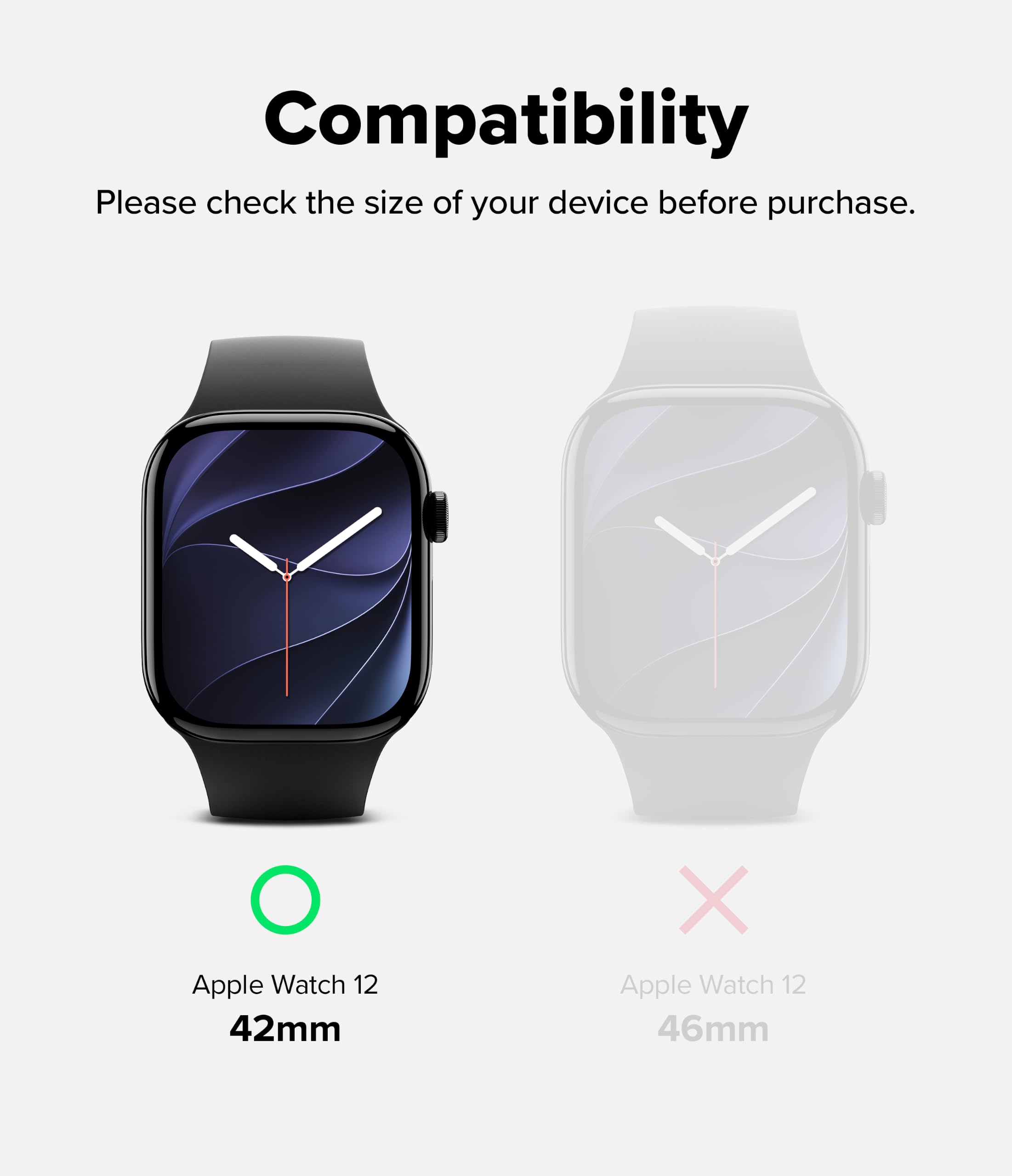 Ringke Dual Easy Pro Pellicola Apple Watch 12 42mm Trasparente