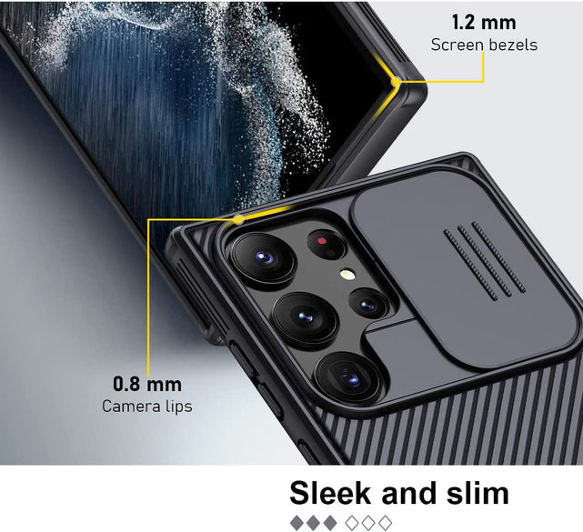 Redpepper Galaxy Cases cover Galaxy S23 Ultra 6.8 nero copri camera