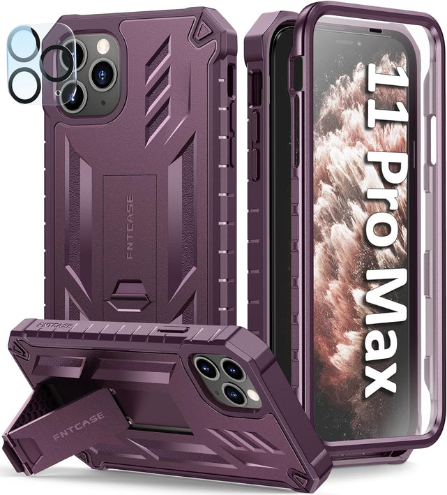 Redpepper iPhone 11 Pro Max Cover Corazzata Nera con Vetro