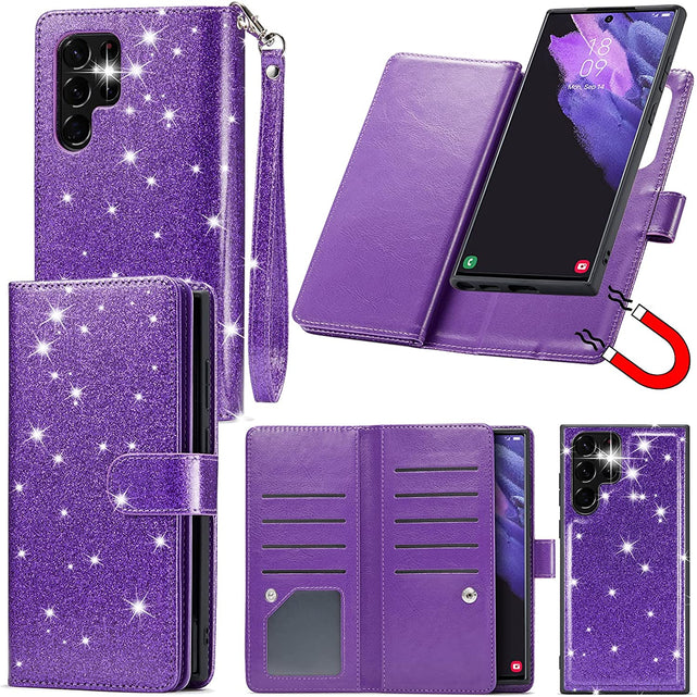 Redpepper Galaxy S22 Ultra Cover Portafoglio 9 Slot