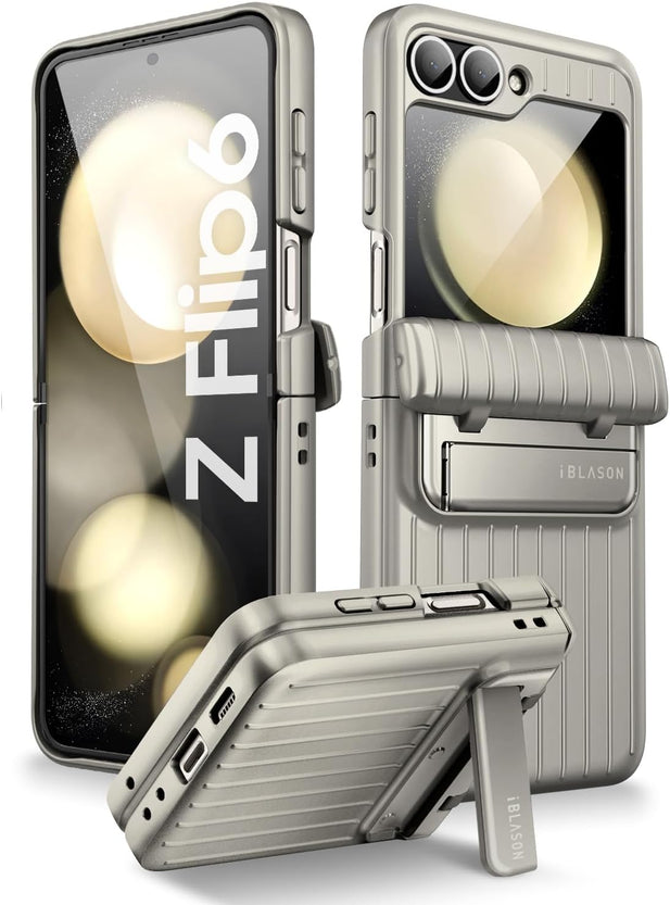 Redpepper Galaxy Z Flip 6 Custodia Rugged Nera con Stand