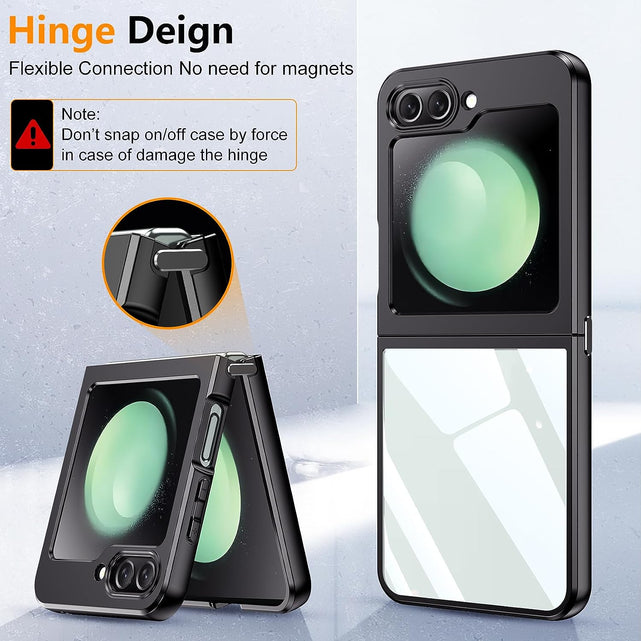 Redpepper Z Flip 5 Cover Nera Sottile in TPU