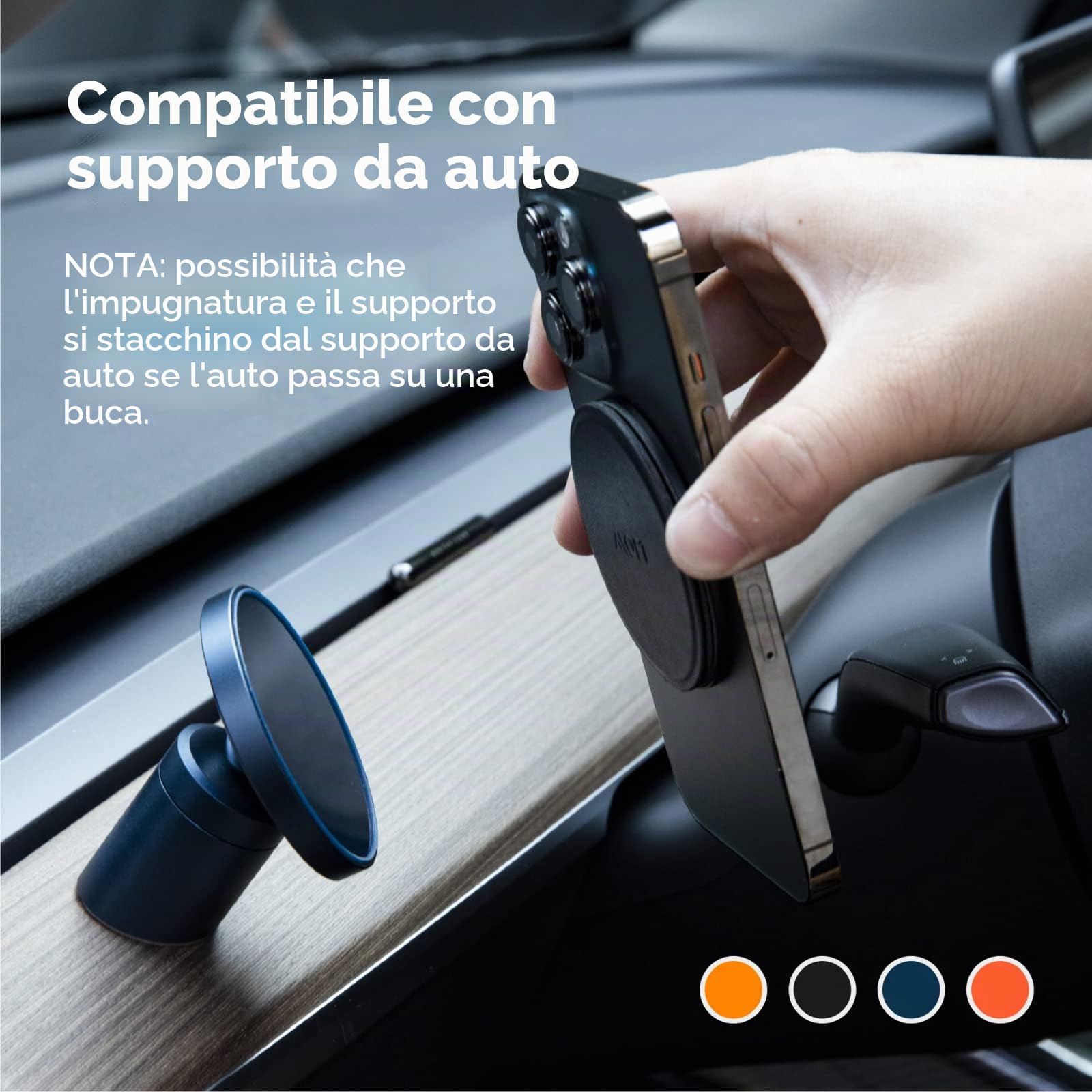 MOFT Snap Series supporto magnetico telefono giallo treppiede