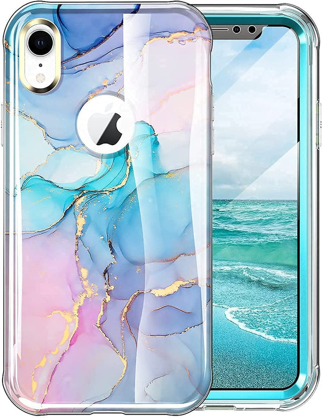Redpepper Apple Cases iPhone XR Cover Marmo con Pellicola