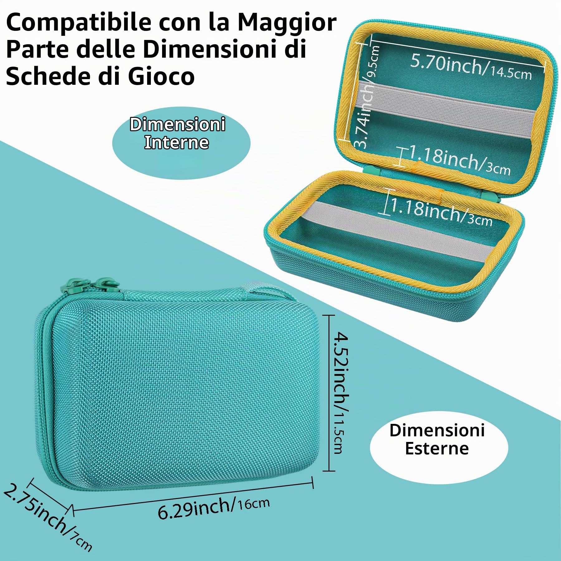 Aenllosi Toy Case custodia carte UNO Verde Chiaro 324 carte