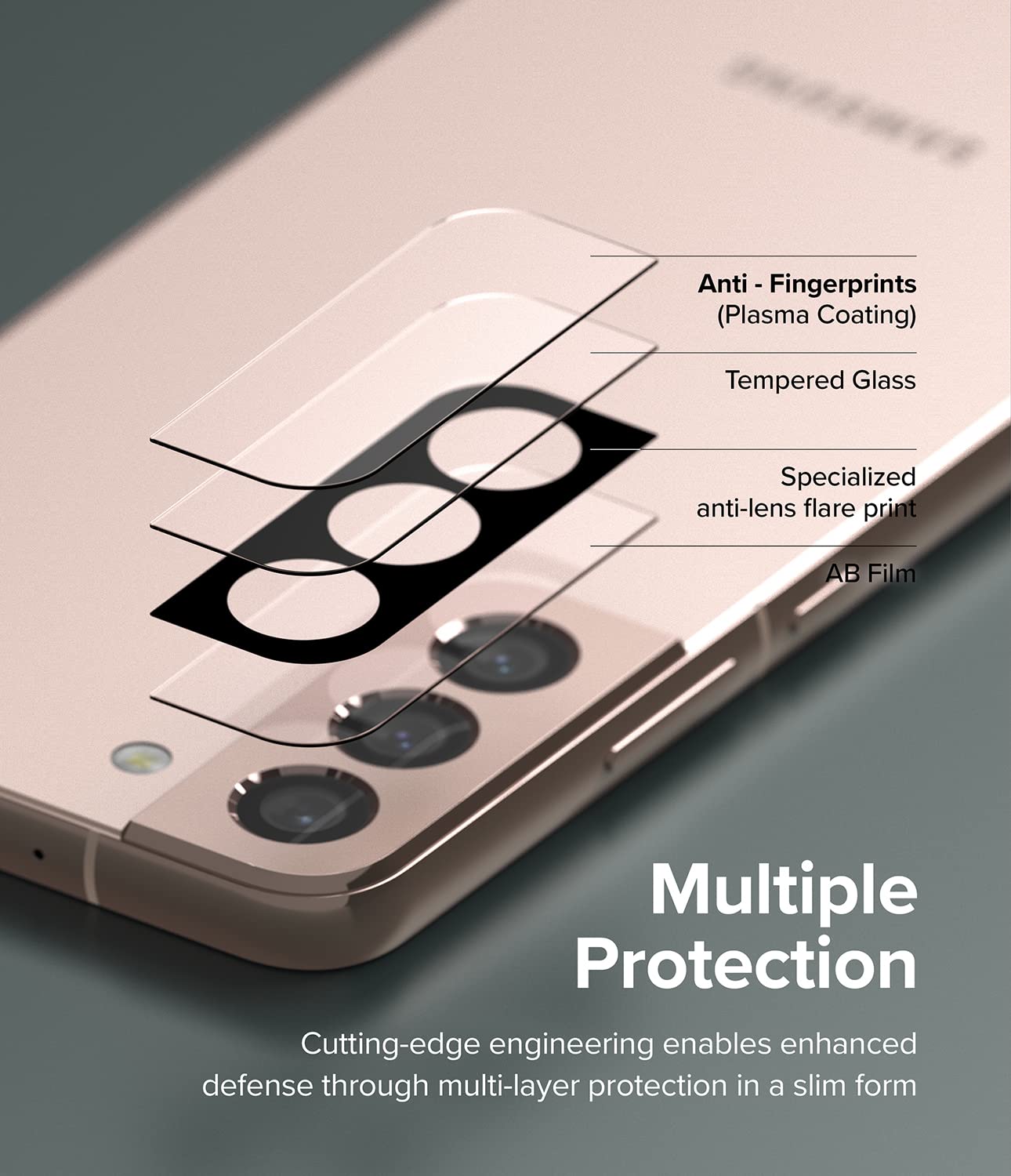 Ringke Camera Tempered Glass pellicola S22 3 pezzi trasparente