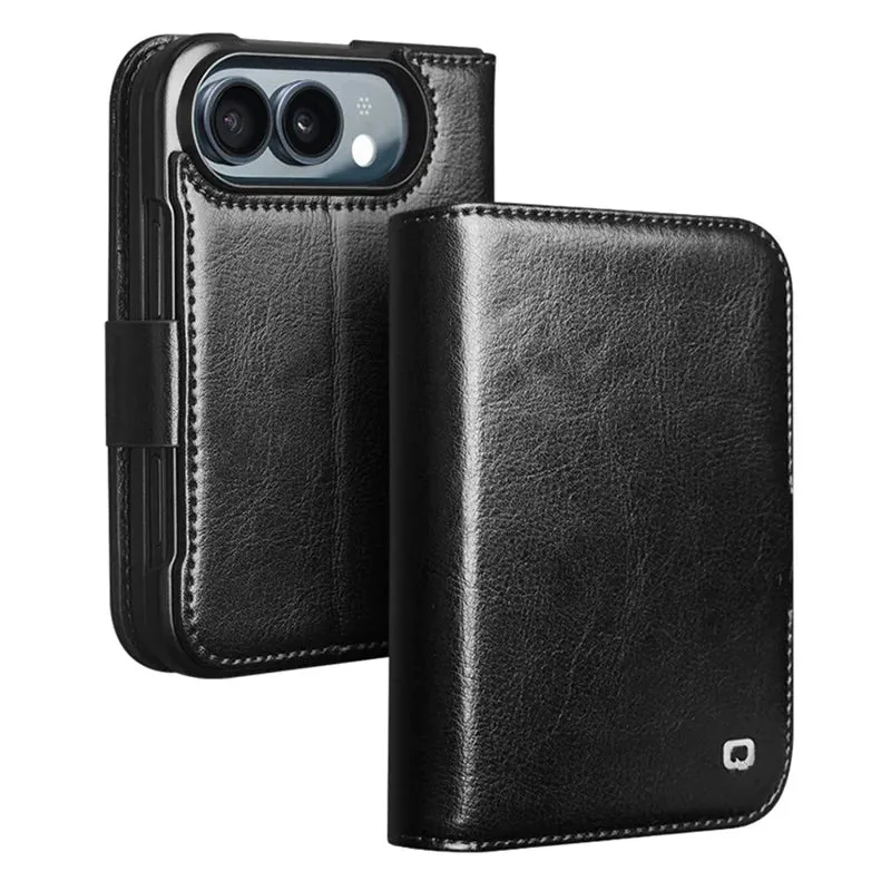 Redpepper iPhone Fold Custodia Pelle Vera Nera Wallet