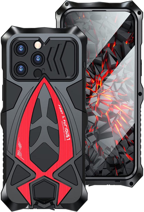 Redpepper iPhone 14 Cover Bumper Metallo Antiurto con Vetro