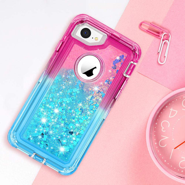 Redpepper iPhone 8/7/SE cover liquid glitter antishock 4.7"