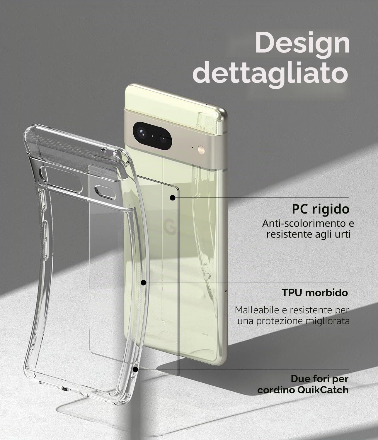 Ringke Fusion Cover Pixel 7 Clear Trasparente Antiurto