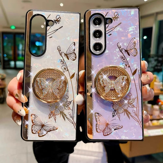 Redpepper Galaxy Cases Z Fold 5 cover viola farfalla